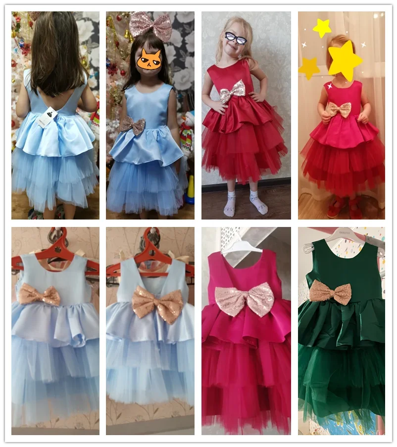 Princess Dress Wedding Birthday Tutu Prom Children Elegant Party Communion Clothes