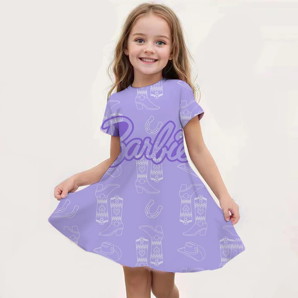 Barbie I Am Kenough Princess Dress Girls Women Short Sleeve