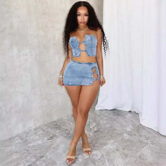 Denim Rebel Two-Piece Set