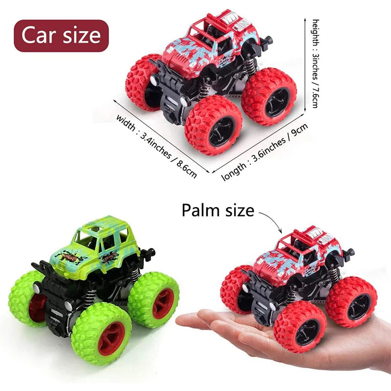 Pull Back Toy Car Inertial Rotation Car Four-wheel Drive Off