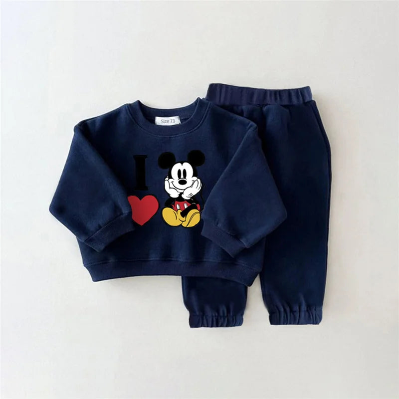 Winter Toddler Baby Boy Girl Clothing Sets 0-5Y Thick Kids Sweatshirt Clothes Baby Girl Fleece Pullover Tops+ Pant Suits Autumn