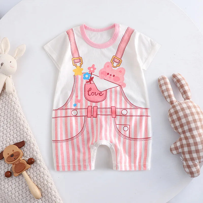 Baby One-piece Clothes Romper Short Sleeve Climb Clothing Newborn Jumpsuits Toddler Girl boy Onesie