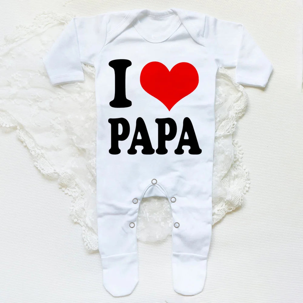 I Love "Family Members Labels" Romper Suit