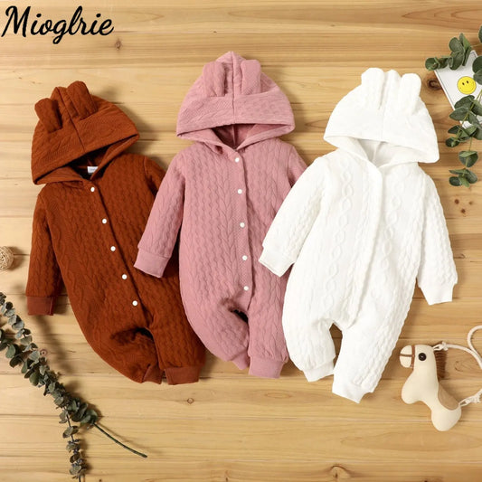 Unisex Baby Romper Lovely Ears Hooded
