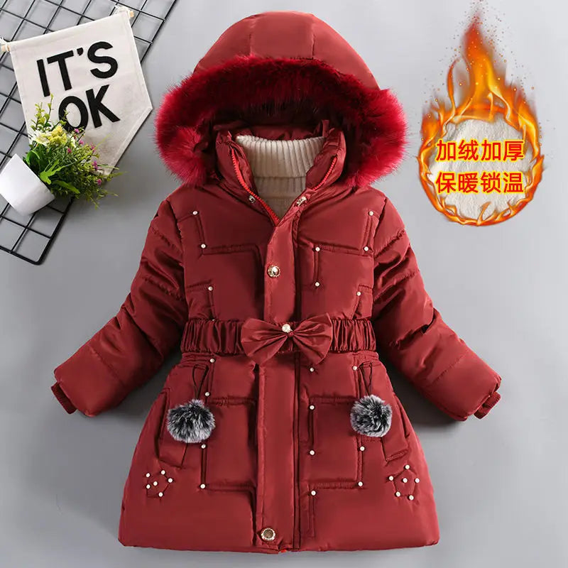 Parkas Hooded Children Thicken Warm Coat