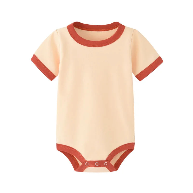 Baby Organic Cotton Summer Rompers Short Sleeve Soft Skin-friendly Romper