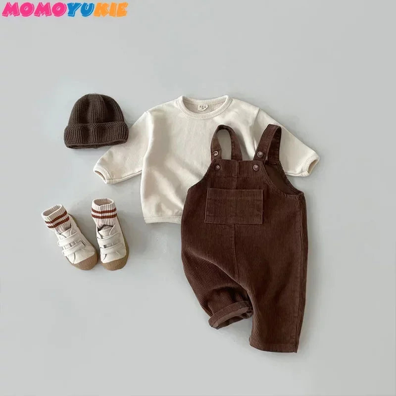 Newborns Clothes Boy's Corduroy  Jumpsuits romper