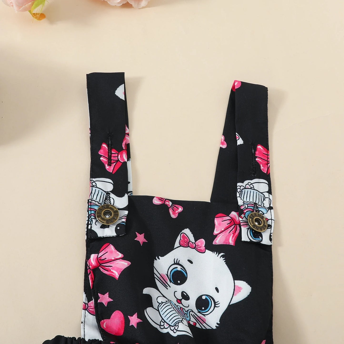 3-Piece Baby Girl  Dress Set - Adorable Cat