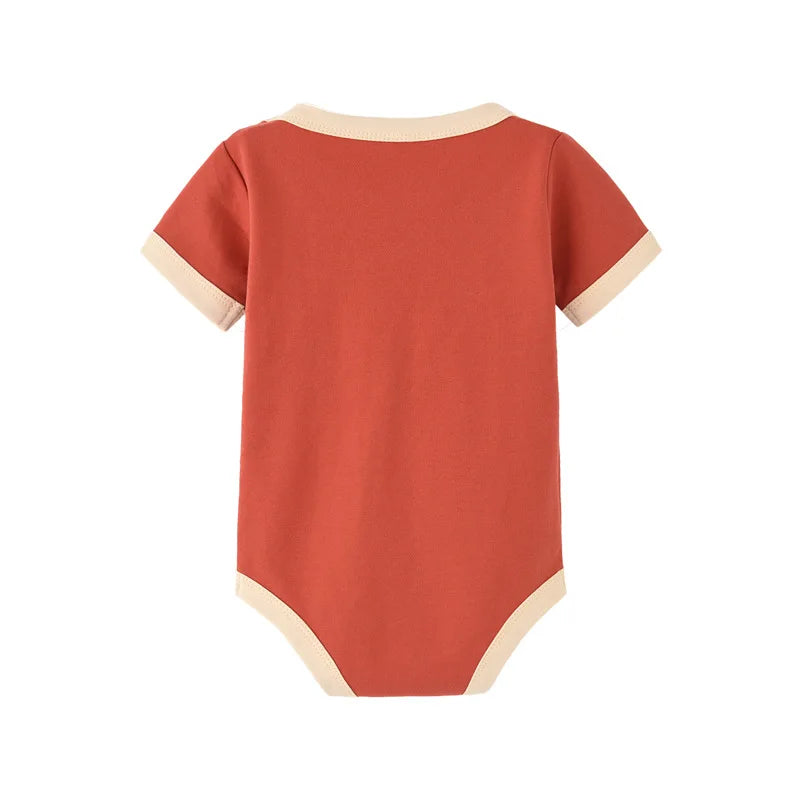 Baby Organic Cotton Summer Rompers Short Sleeve Soft Skin-friendly Romper