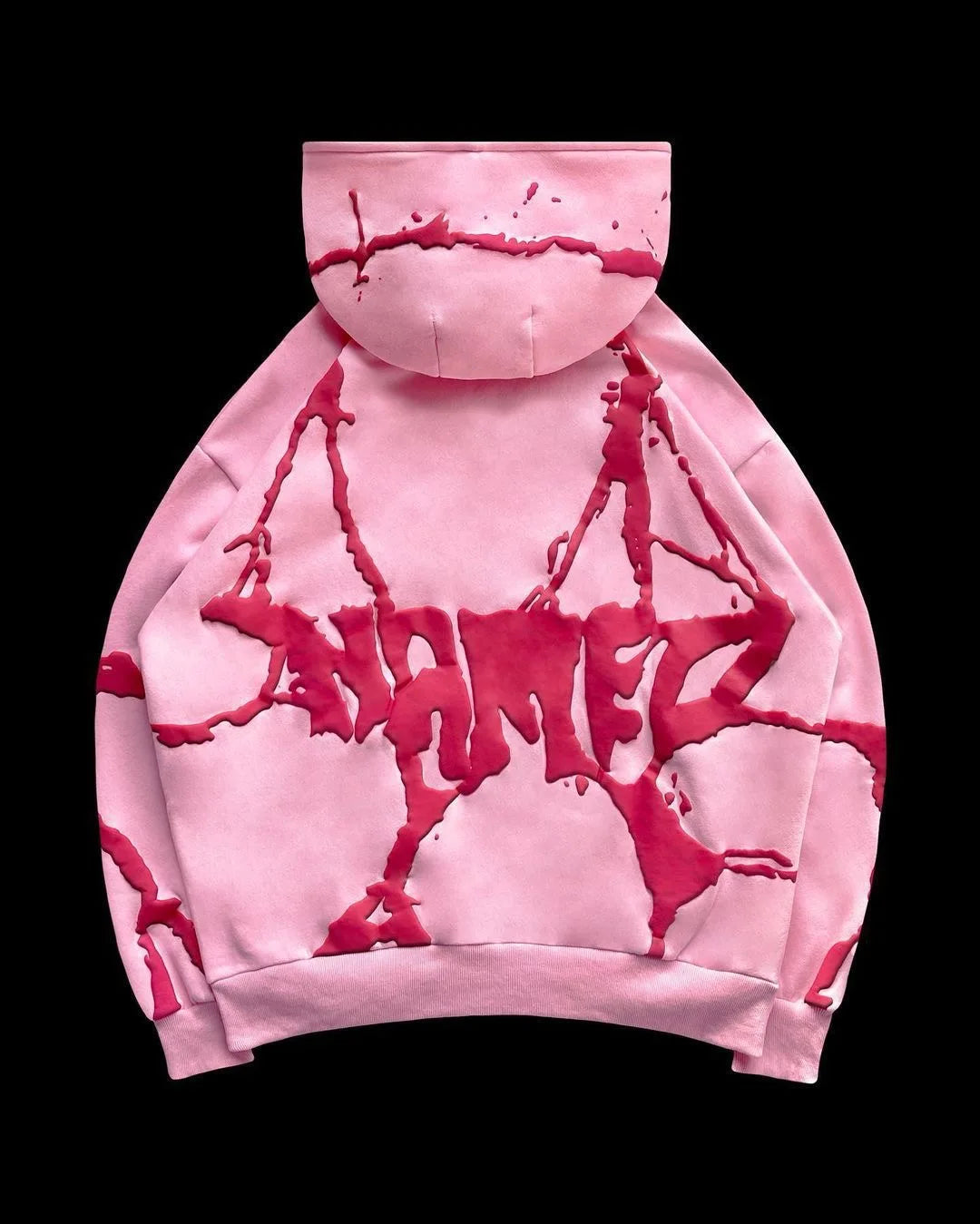 2024 European and American Cross border Autumn and Winter New Vintage Foam Printed Hoodie Thickened Loose Men's Set in Stock