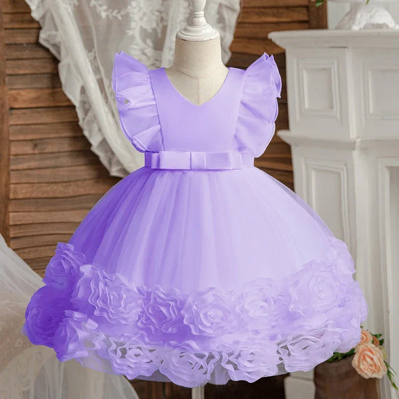 Princess Dress for Party Toddler Summer Tutu Kids Wedding Birthday Dresses