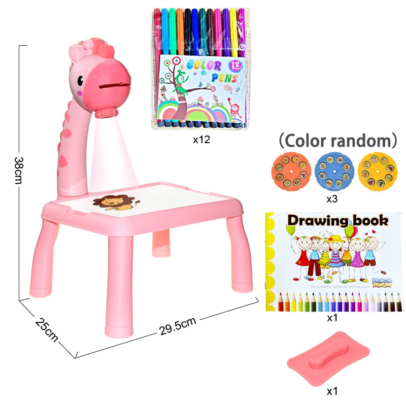 Children Led Projector Art Drawing Table Toys