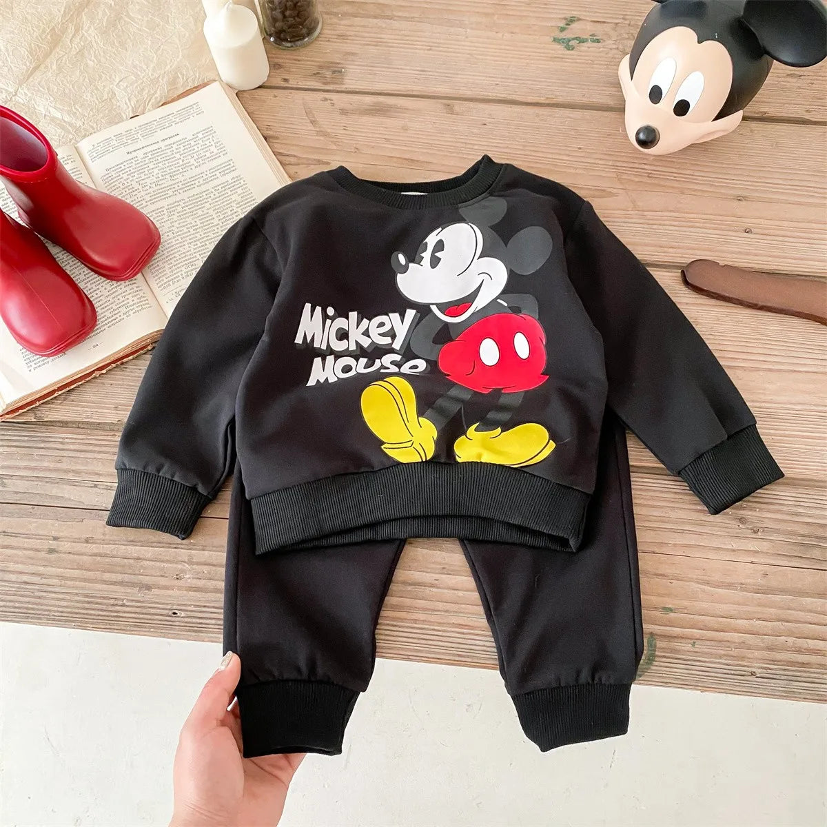 Lion Printed Sweatshirt Suit Baby Clothes Loose Fashion Cartoon Tracksuit Spring New Kids Long Sleeved Tops + Pants 2pc/set