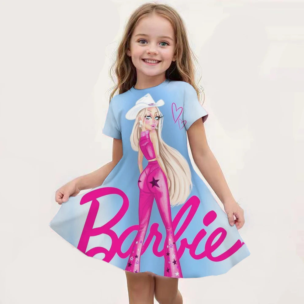 Barbie I Am Kenough Princess Dress Girls Women Short Sleeve