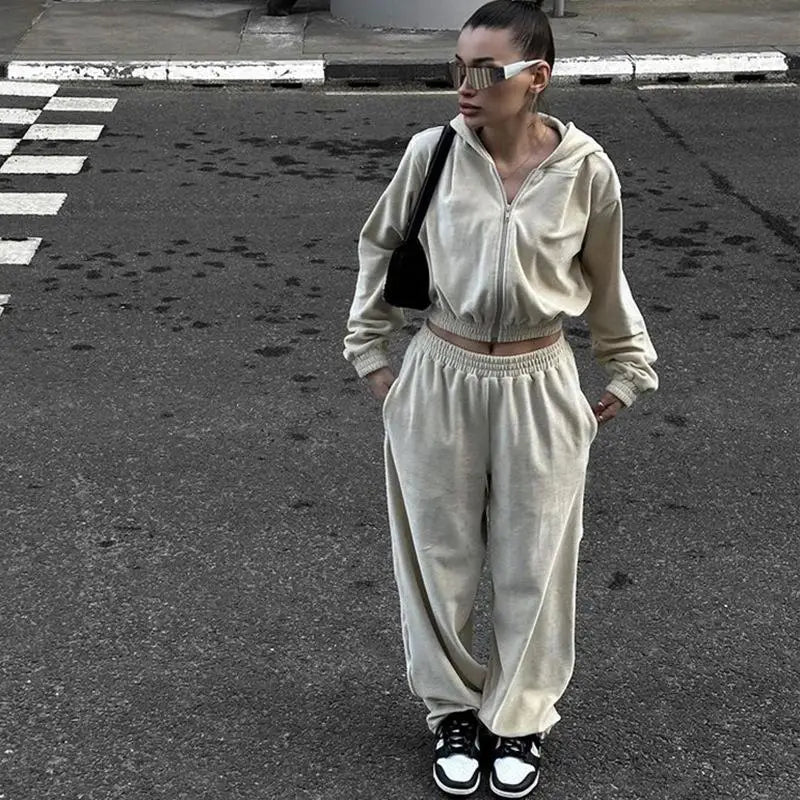 Urban Ease Hooded Two-Piece Set