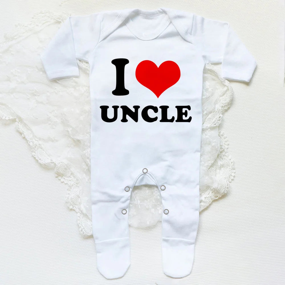 I Love "Family Members Labels" Romper Suit