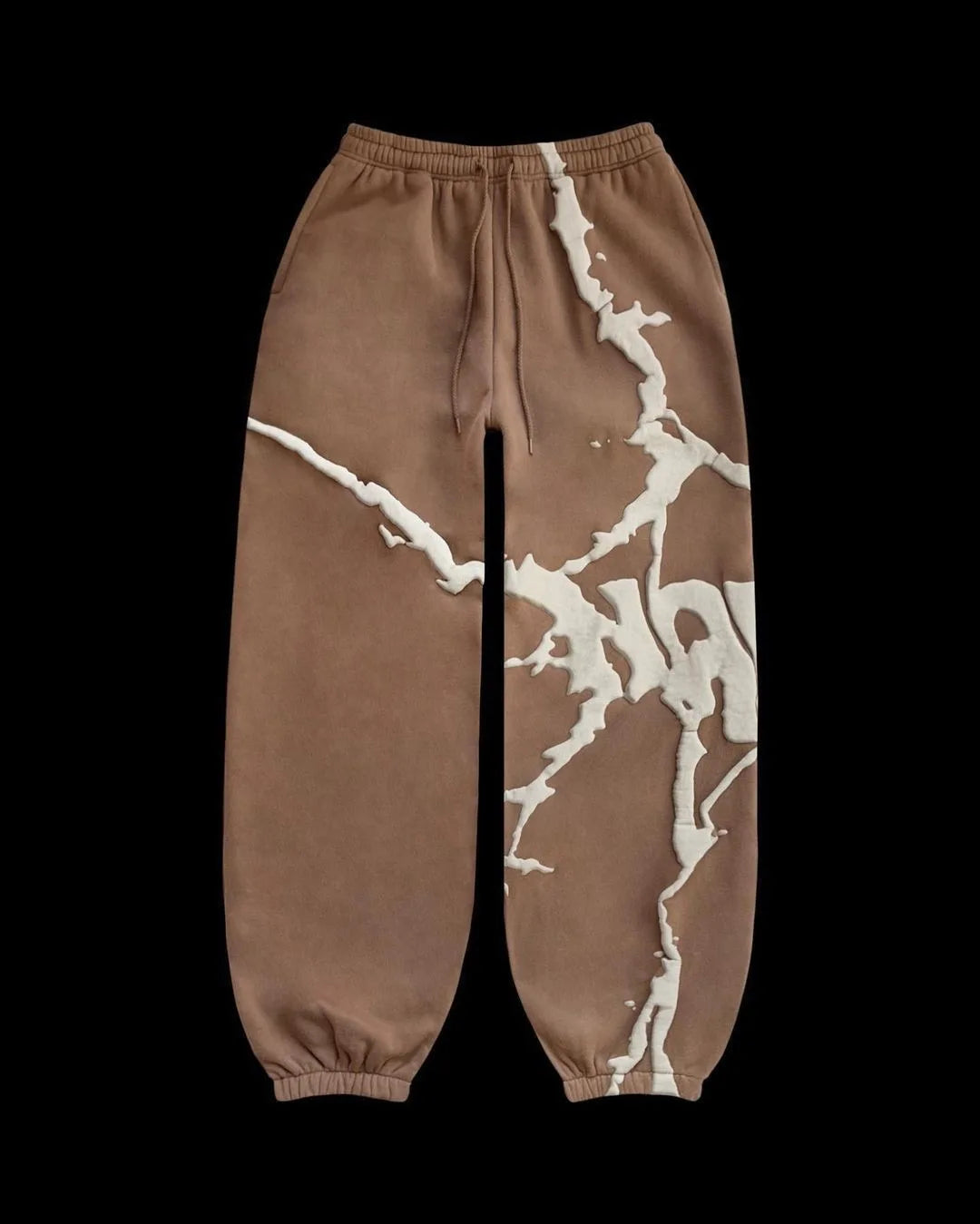 2024 European and American Cross border Autumn and Winter New Vintage Foam Printed Hoodie Thickened Loose Men's Set in Stock