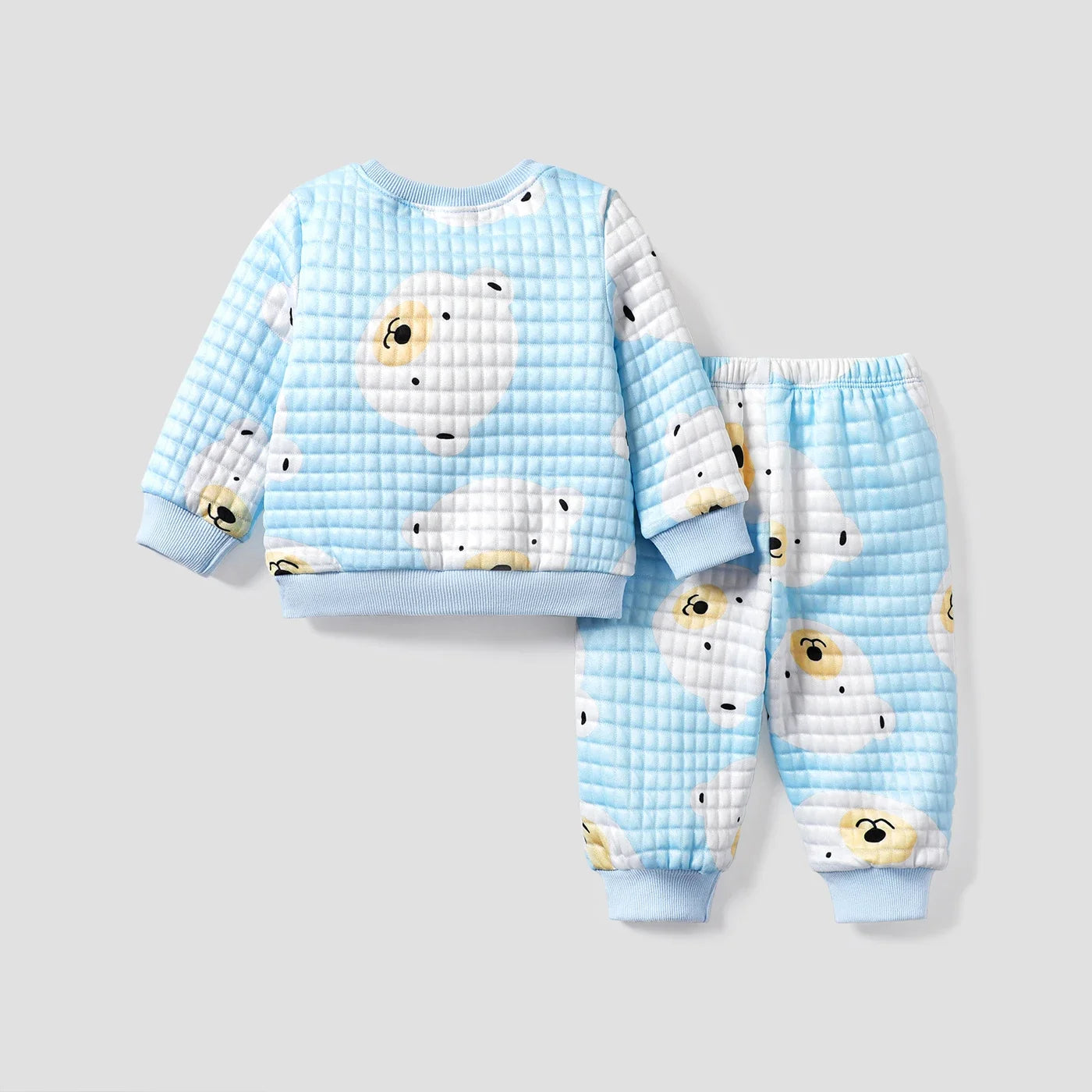 Baby Boy Childlike Bear Pattern Set Soft and Comfortable  Perfect for Outings and Daily Wear Basic Style