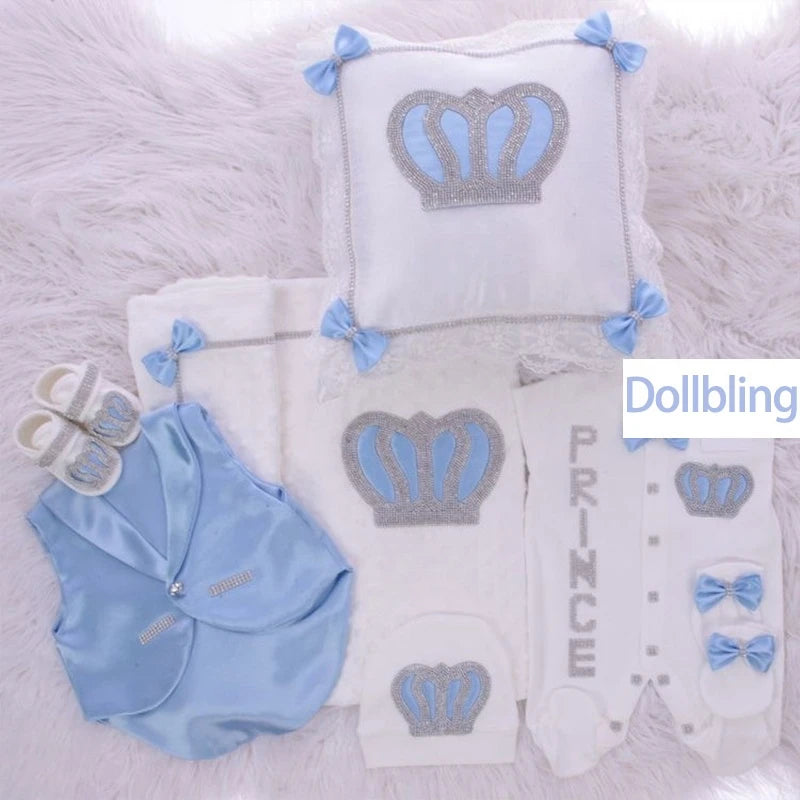 Newborn Baby Boy Outfits Blazer Vest Kids Clothing Cotton Infant Products Body Suit Shirt Pants Mittens Receiving Blanket