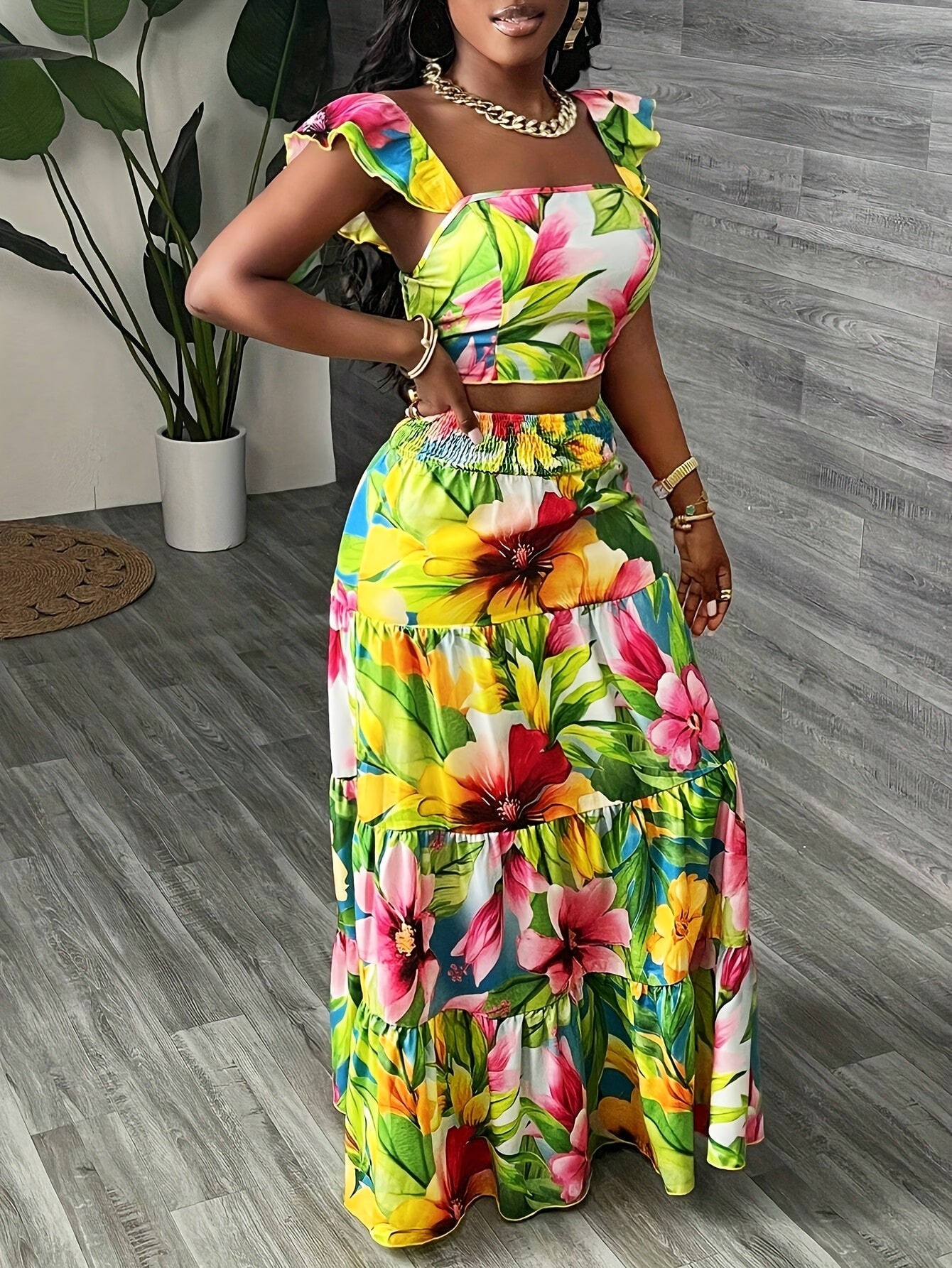 Women's Sun-Kissed Petals Co-ord