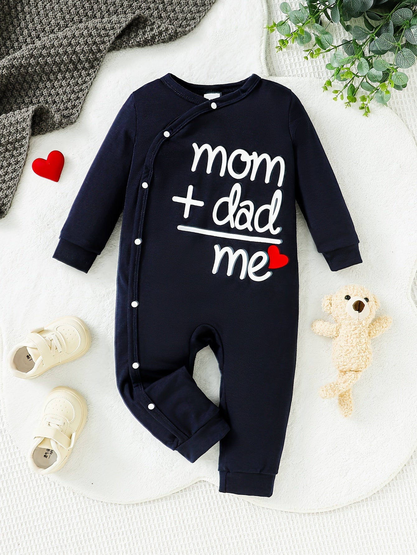 Baby Boys And Girls "mom+dad=me" Jumpsuit