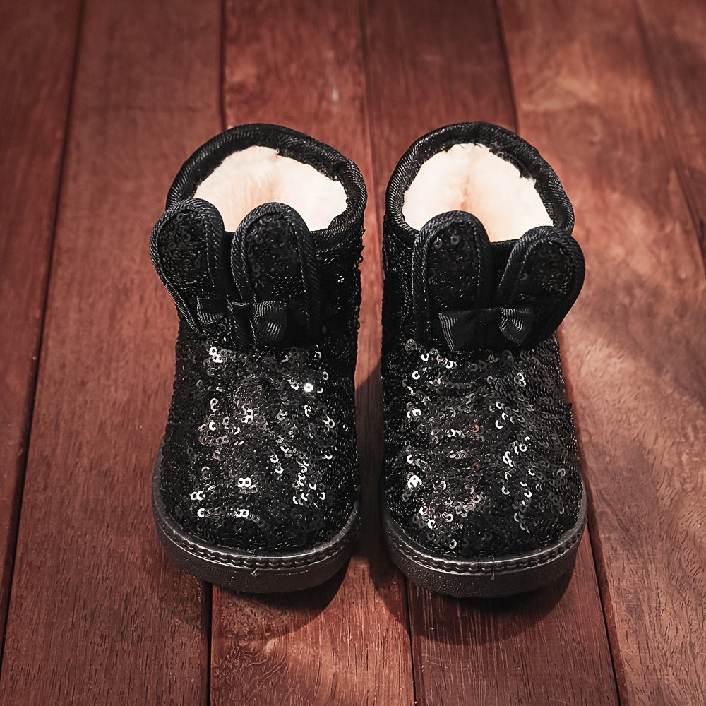 Sparkling Sequin Snow Boots for Kids