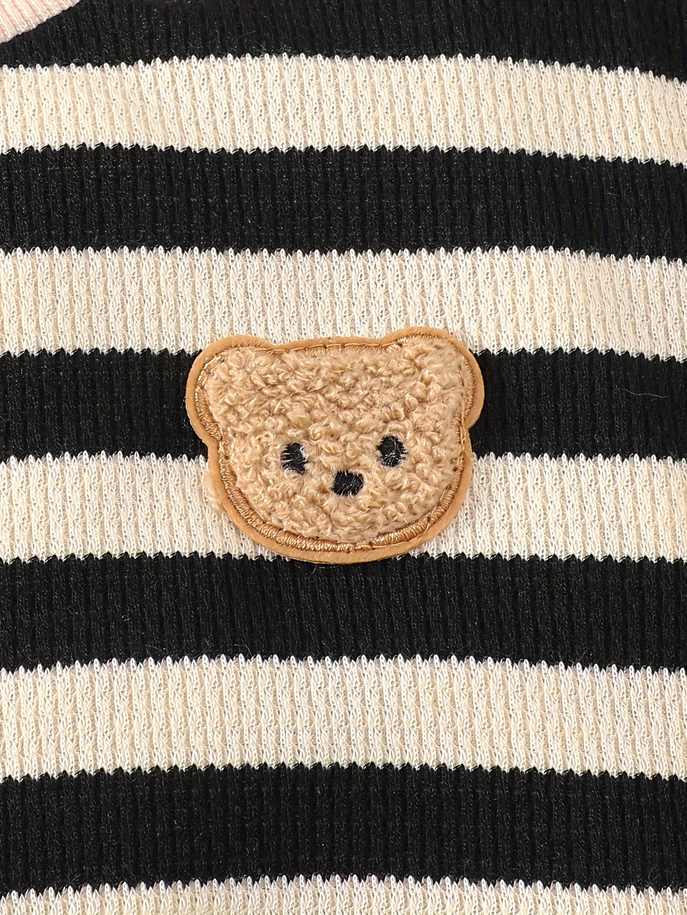 Long Sleeve Striped Bear Sweater + Casual Pants