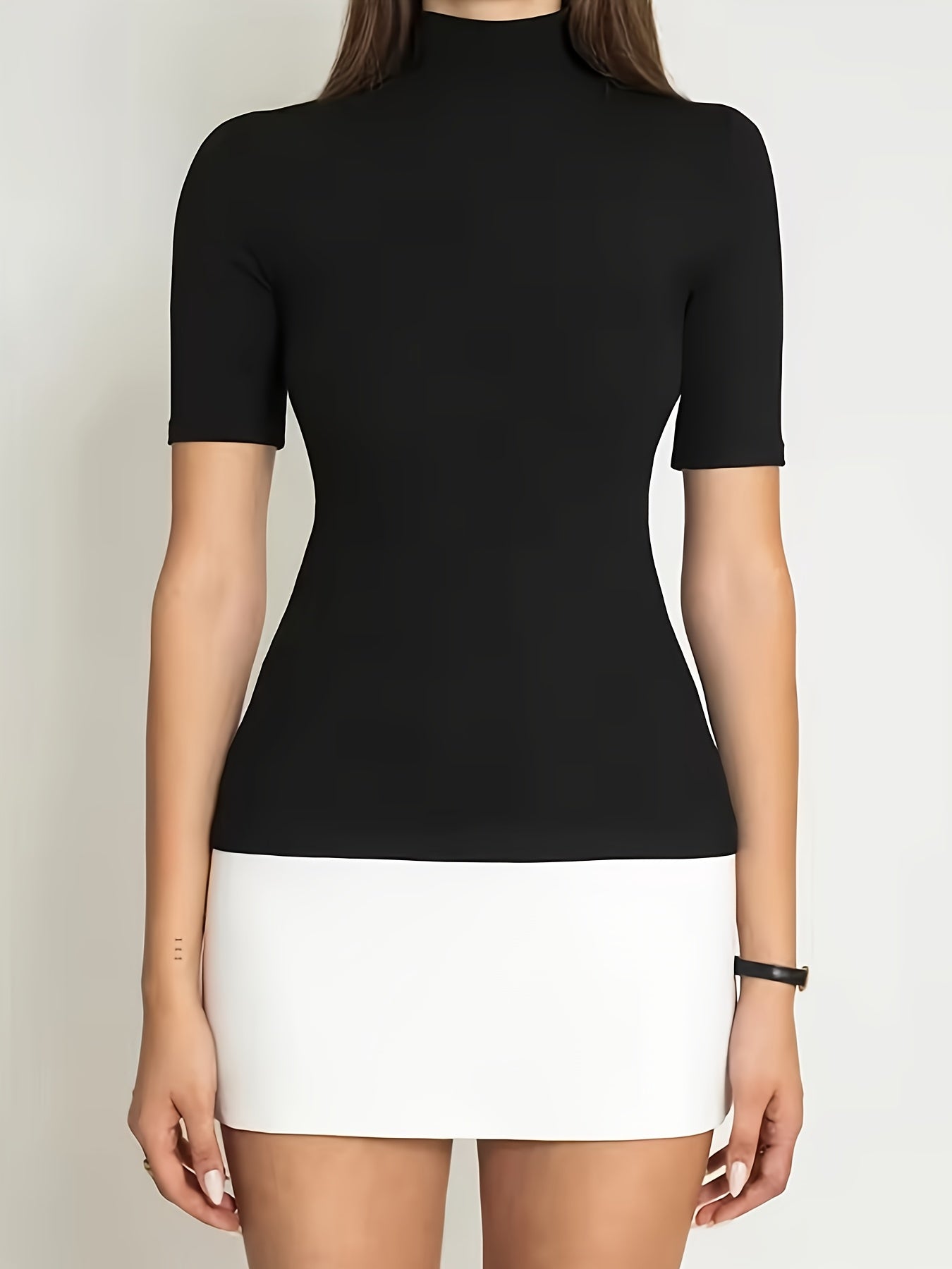Soft Edge Style Knit T-Shirt Dress