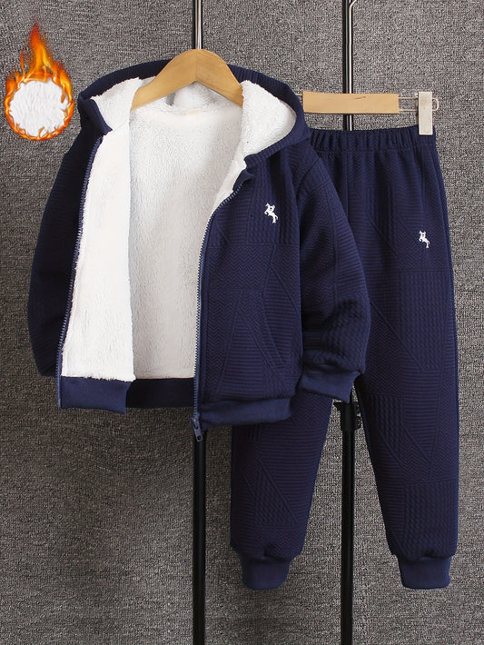 Long Sleeve Warm Fleece Hoodie/Pants Set