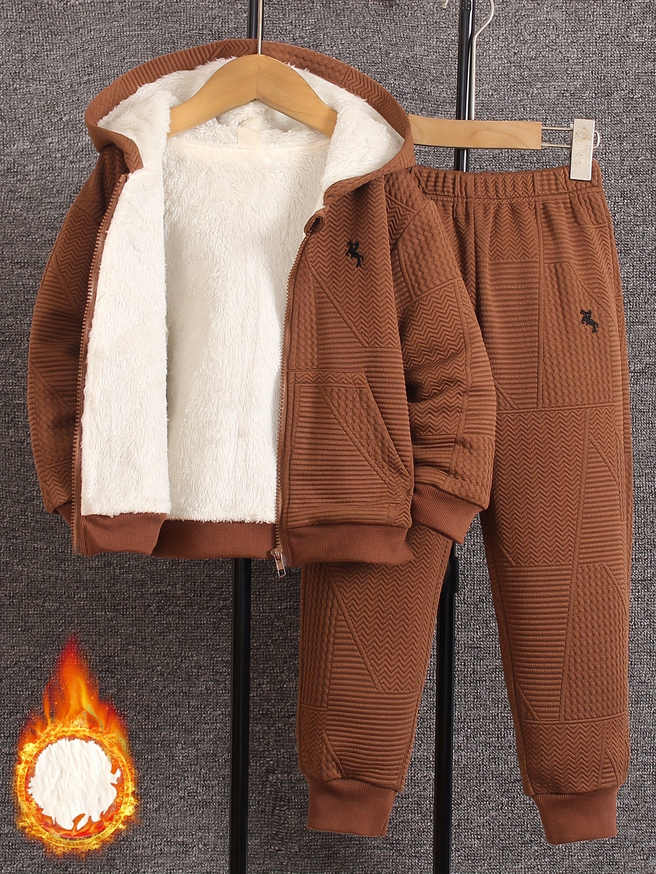 Long Sleeve Warm Fleece Hoodie/Pants Set