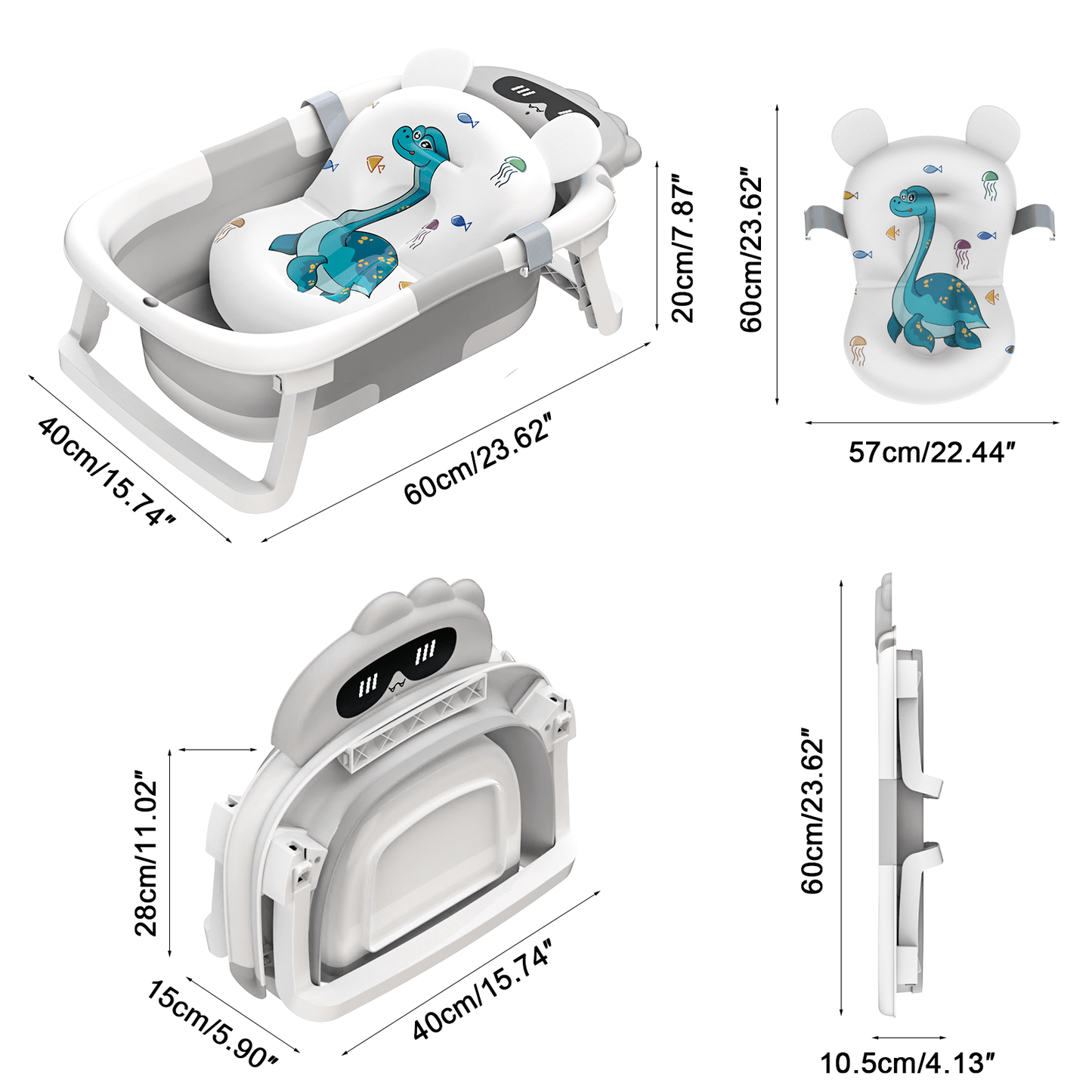 Foldable Baby Bathtub, Baby Essentials For Newborn Baby Bath tub