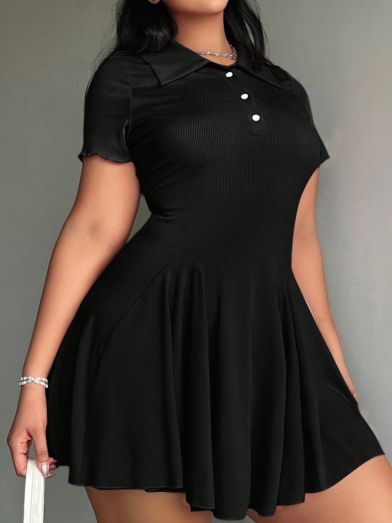 Women'S Casual Tennis Polo Dress - Short Sleeve, Button-Up Collar, Ribbed Texture, Knee-Length with Paddles, Beige, Casual Wear|Short Sleeve Dress|Buttonup Collar, Tennis Dress