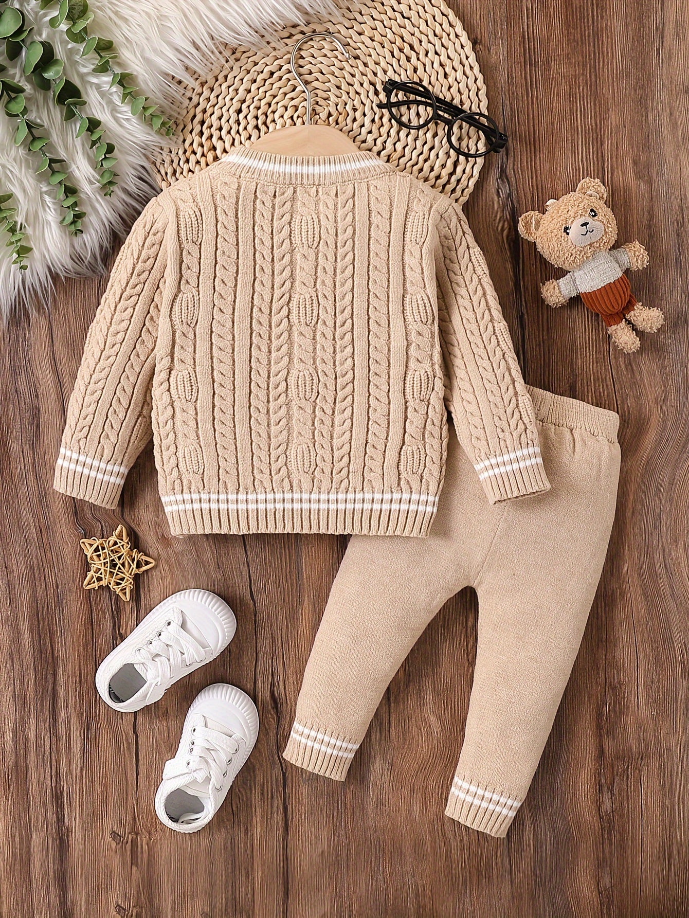 Boys' Cozy Knit Sweater & Pants Set