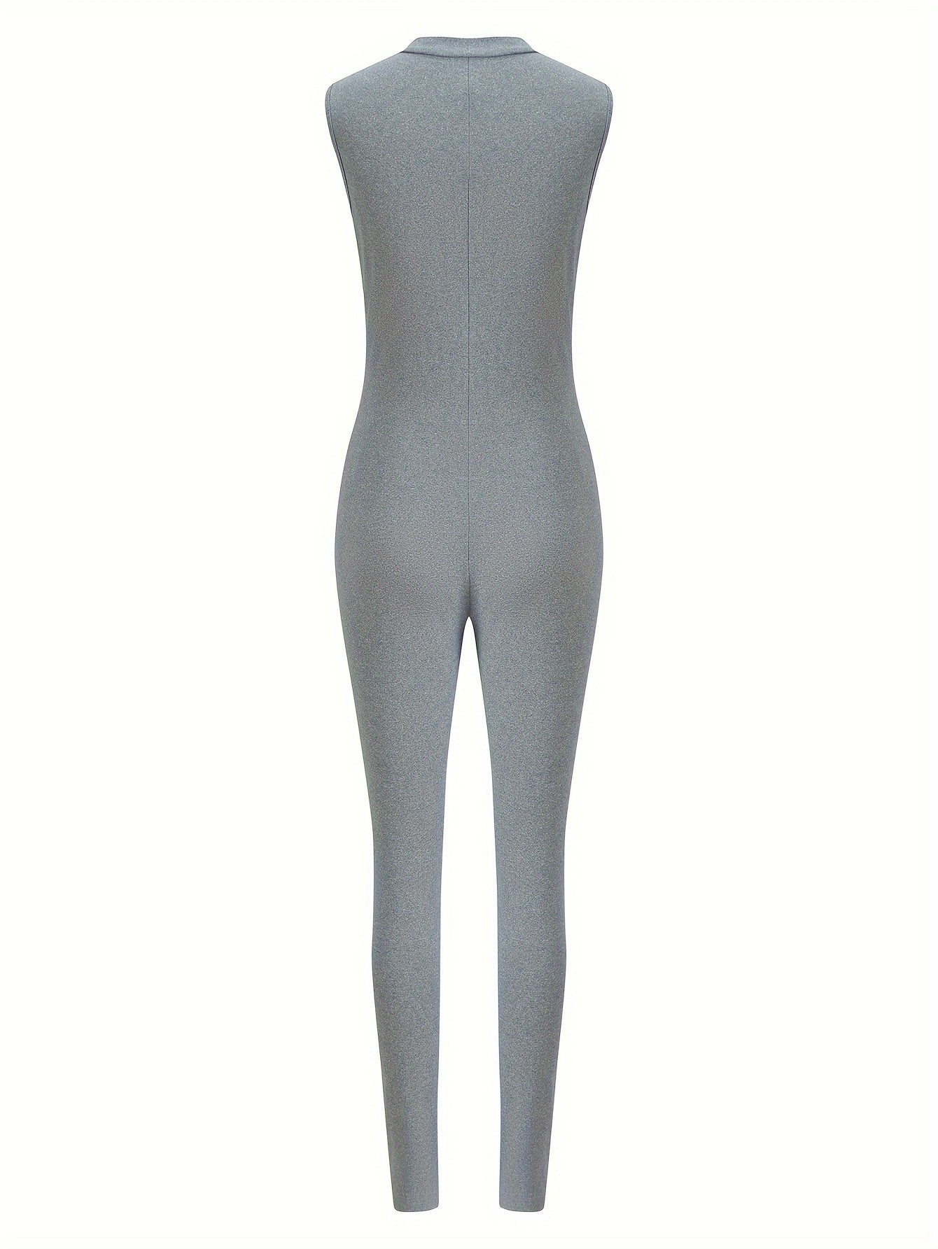 Women's Sculpted Chic Suit Sleeveless Jumpsuit