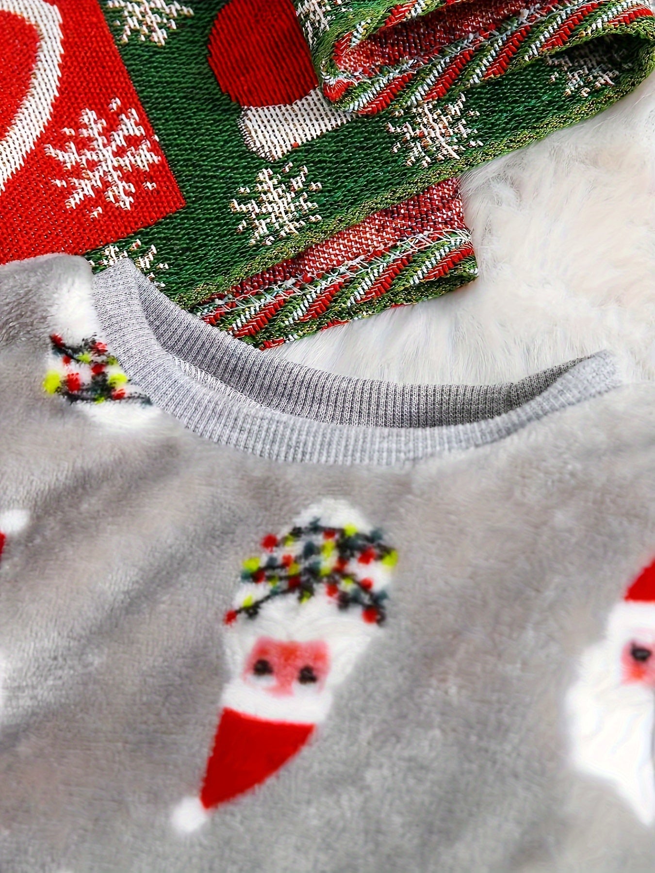 Kids' Christmas Plush Sweatsuit Set