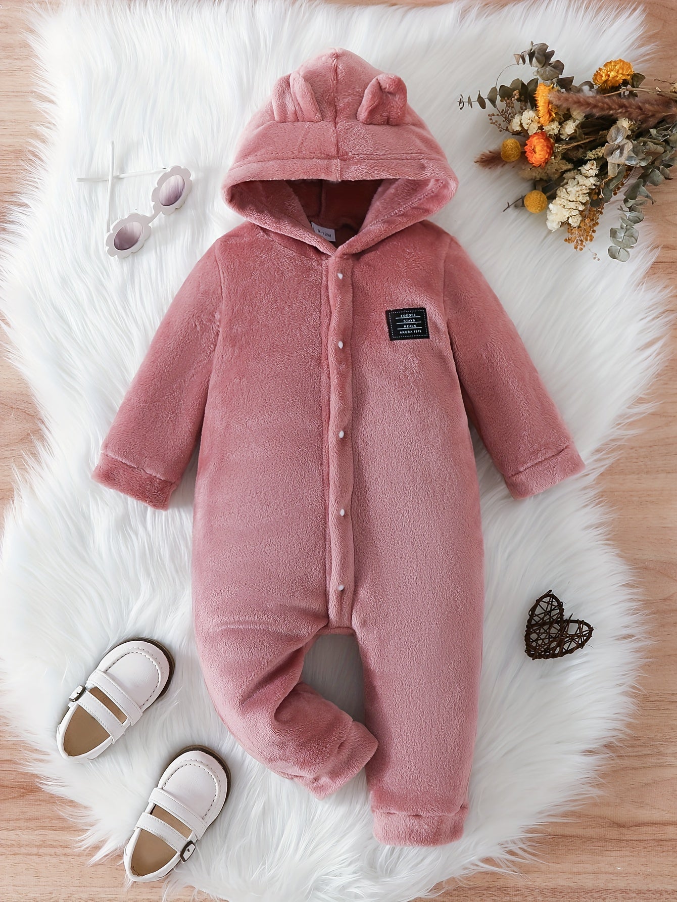 Cartoon Print Hooded Onesie