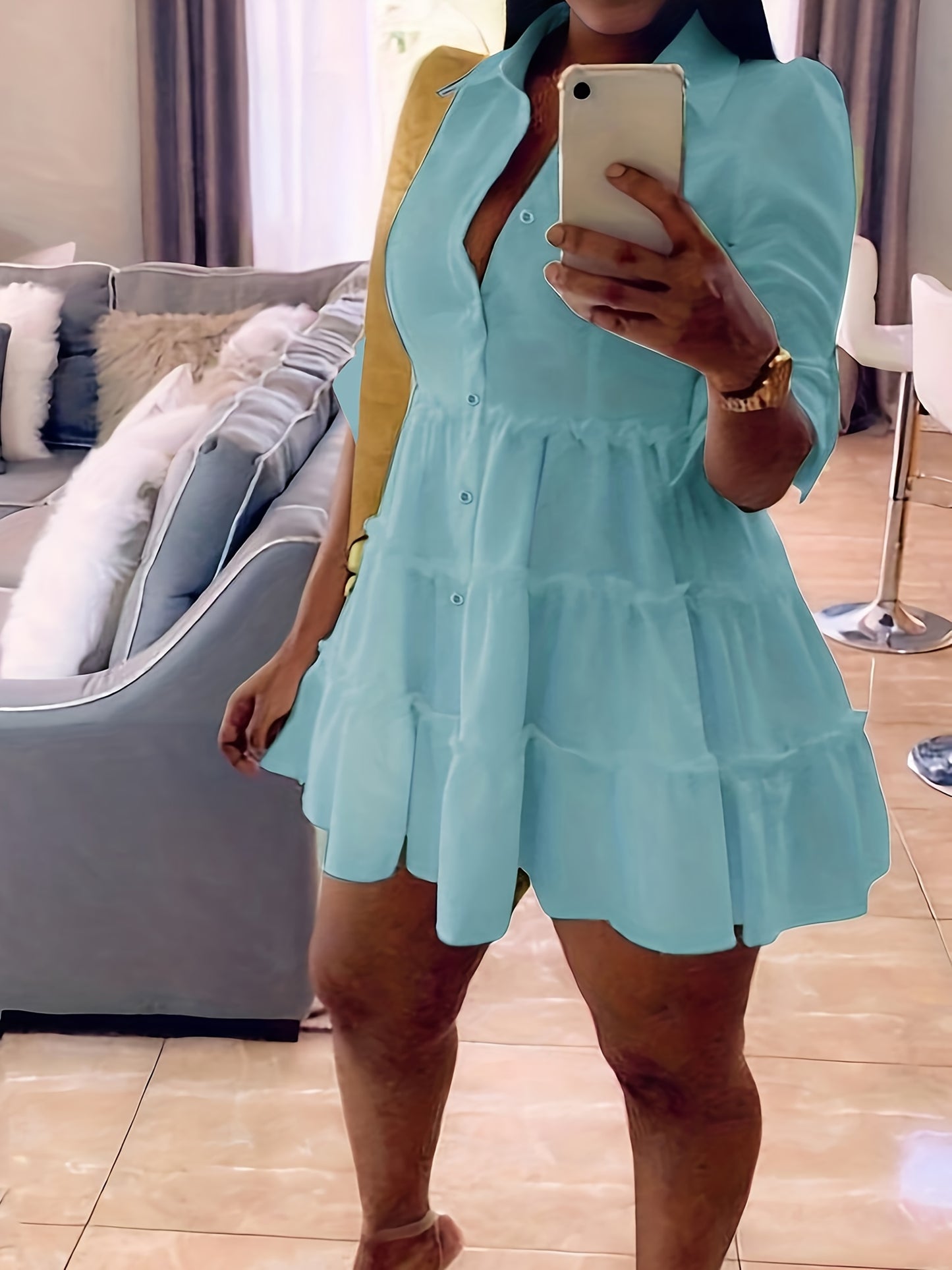 Elegant Chic Whisper Shirt Dress