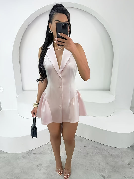 Sway Charm V-Neck Ruffle Dress