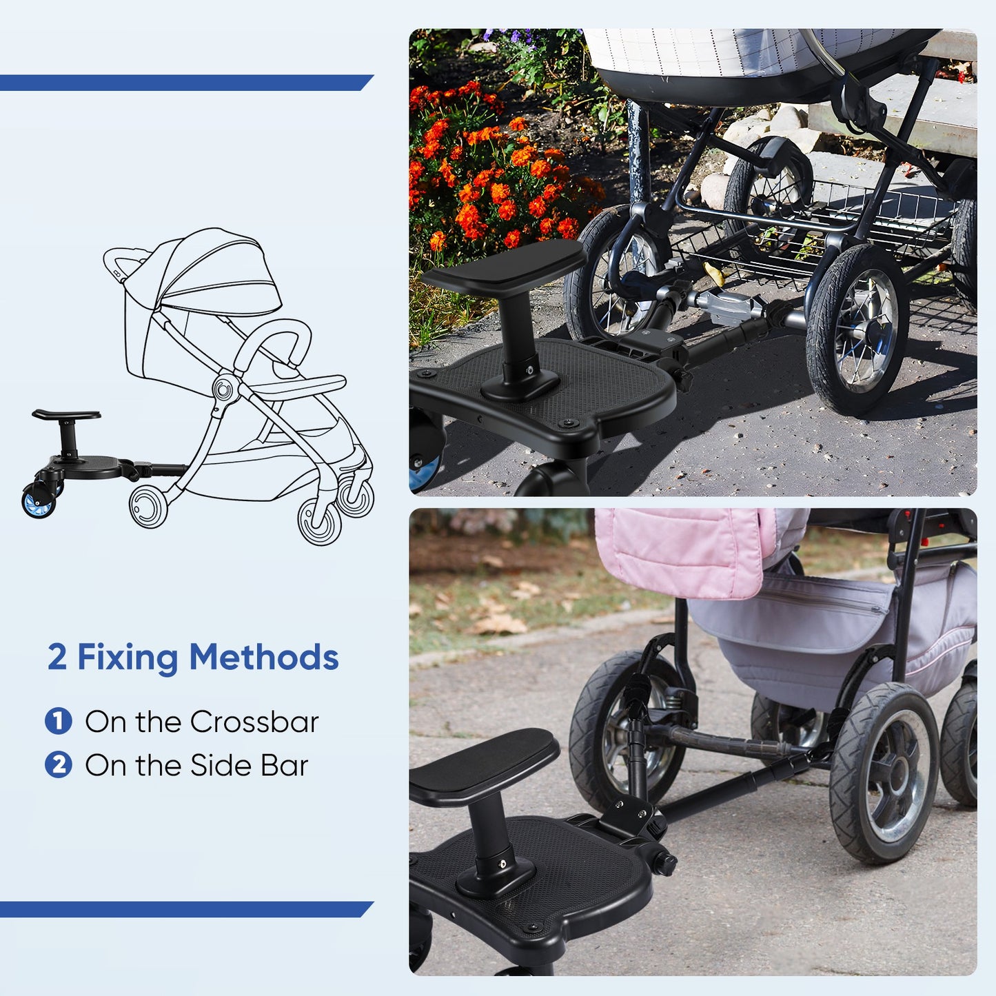 Guzzie+Guss Hitch Full Suspension Ride-On Stroller Board