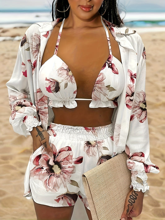 Women's Floral Glam Flex Three Piece Set