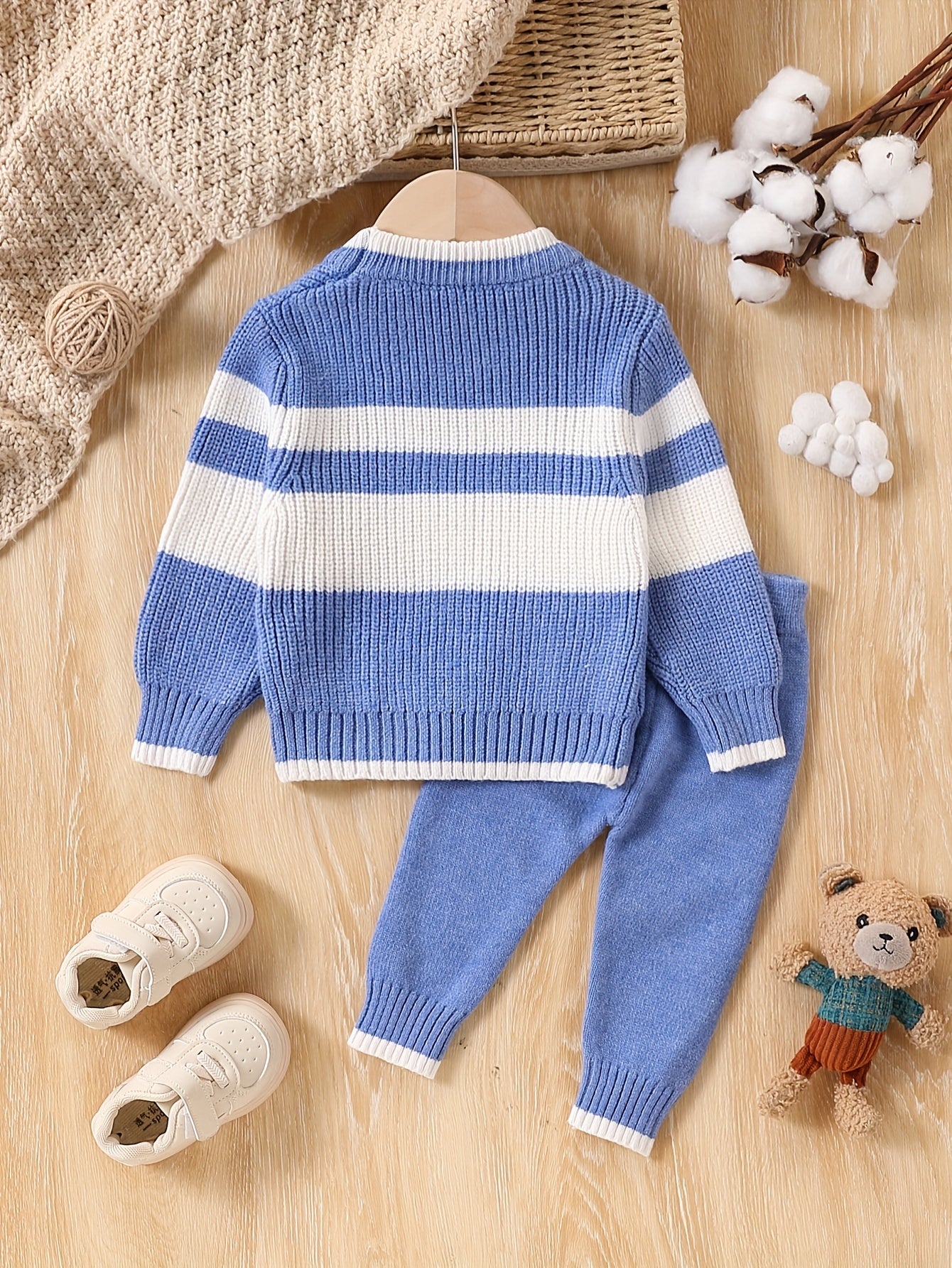 Boys' Cozy Knit Sweater & Pants Set